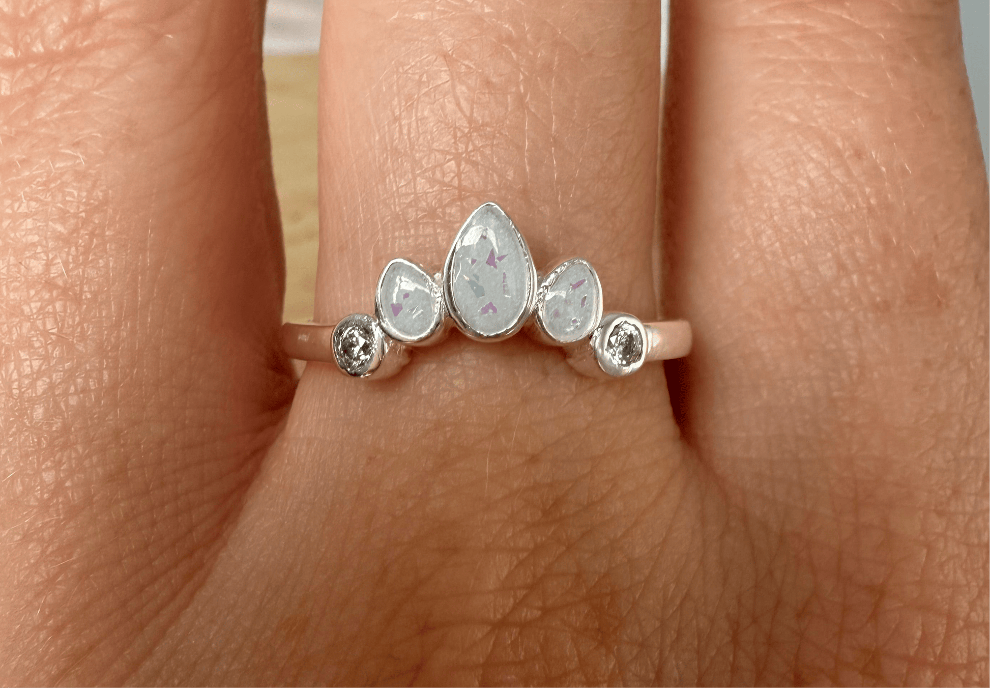 Lotus Birthstone Ring - Loved Beyond Measure Keepsakes
