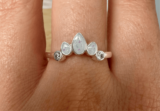 Lotus Birthstone Ring - Loved Beyond Measure Keepsakes