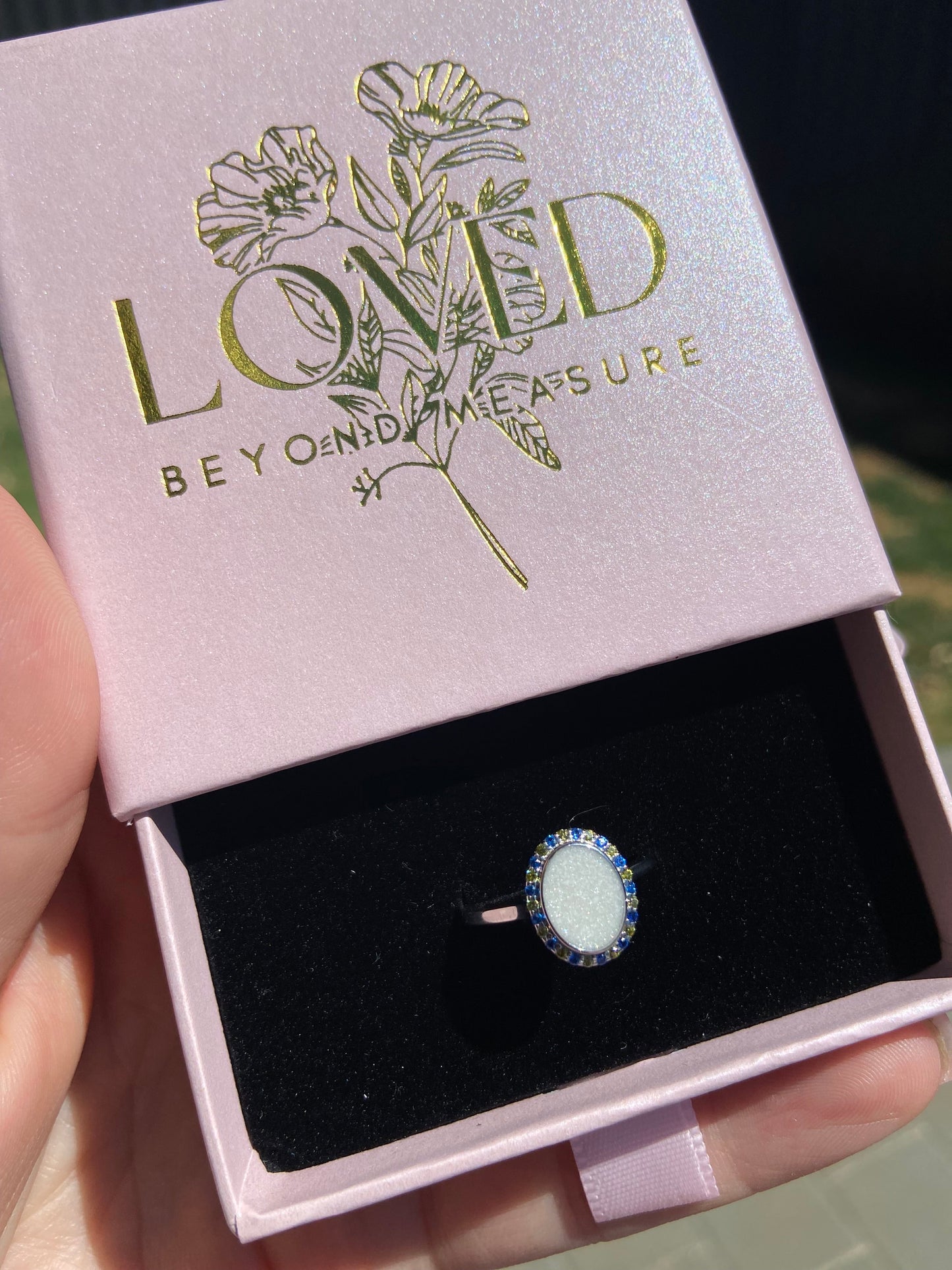 Oval Birthstone Ring - Loved Beyond Measure Keepsakes