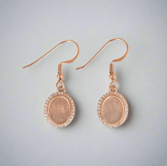 Oval Drop Earrings - Loved Beyond Measure Keepsakes